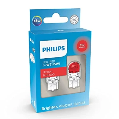 Image of Philips Ultinon Pro6000 LED car signaling bulb (W21/5W red)