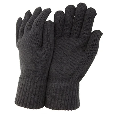 Image of CLEARANCE Mens Thermal Knitted Winter Gloves (One Size) (Charcoal)