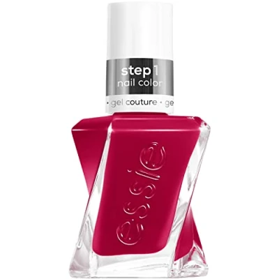 Image of essie 1 x 13.5 ml Nail Polish with Shiny Finish Gel Couture Colour #541 chevron trend Red