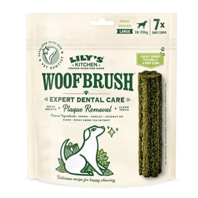 Image of Lily&#039;s Kitchen Woofbrush Dental Chew Natural Sticks for Large Dogs (7 x 47g)