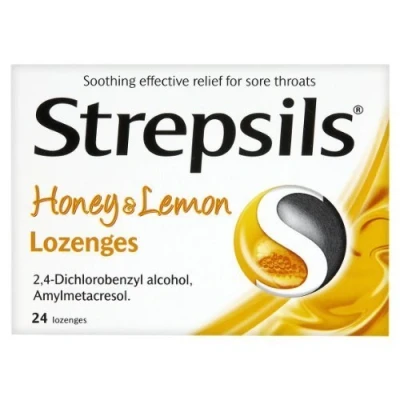 Image of Strepsils Honey and Lemon Lozenges Pack of 24 x 2