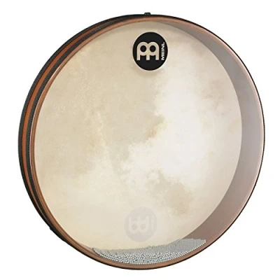Image of Meinl Percussion Sea Drum Instrument Medium Large Hand with Steel Balls and Goat Skin Diameter 16 Inches Siam Oak, Brown (FD16SD)