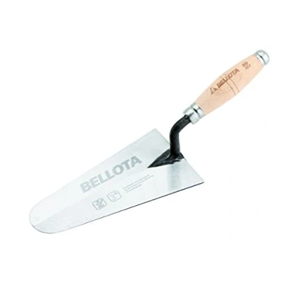 Image of Portugal model double ended forged trowel with beech wood handle 215 x 110 mm