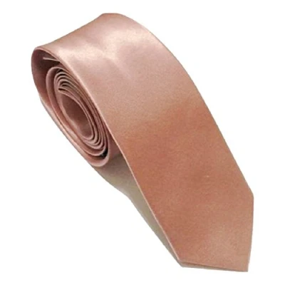 Image of L&amp;C®New Fashion Skinny Mens Wedding Solid Plain Necktie Color Tie 30 Colours UK (Dusty Pink)