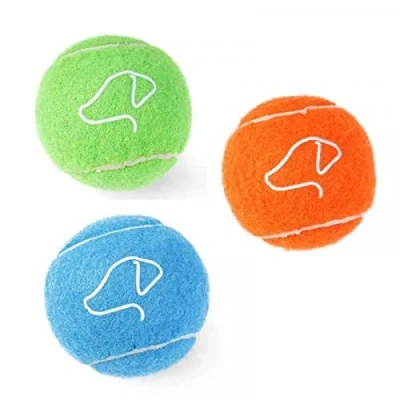 Image of Zoon Squeaky Pooch 6.5cm Tennis Balls 3 Pack