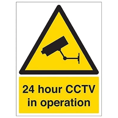 Image of V Safety Security Notice, Cctv In Operation Sign Portrait 300mm x 400mm 2mm Rigid Plastic