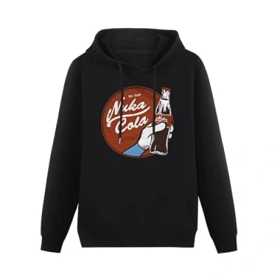 Image of kfr Hoodie Nuka Cola Word Funny Hoody Long Sleeved Sweatershirt Top Sweatshirt S Black