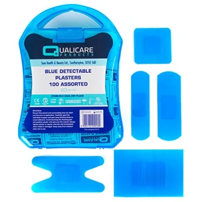 Image of 200x Premium Blue Catering Kitchen Plasters Food Safety Hand/Finger Visibility Dressings