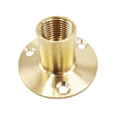 Image of 1/2&quot; x 15mm Garden Tap Wall Plate Tube Boss Bracket Brass