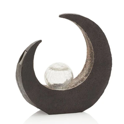 Image of Outdoor Solar Lights &#039;Adem&#039; (Modern) in Brown (1 Light Source,) from Lindby Decorative