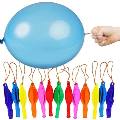 Image of THE TWIDDLERS 100 XL Punch Balloons Strong &amp; Easy to Inflate, Assorted Colours, Perfect as Party Bag Fillers for Kids, Extra Large Size 46cm / 18&quot;