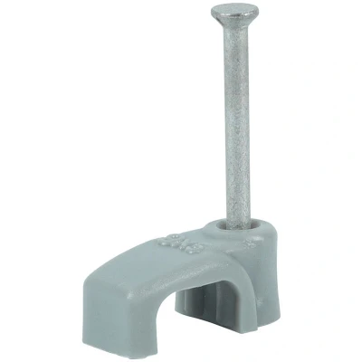 Image of 7x TIMCO Flat Twin &amp; Earth Cable Clips Grey 225987 Pack of 100