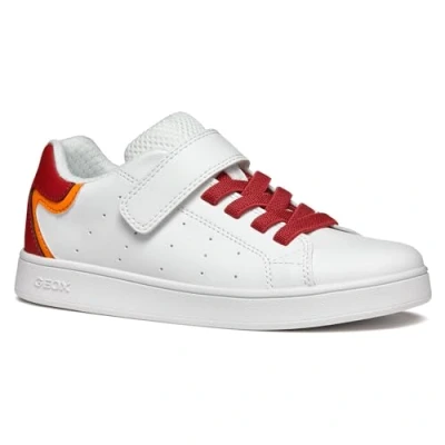 Image of Geox Boys J Eclyper Boy Sneaker, White C, 0 UK