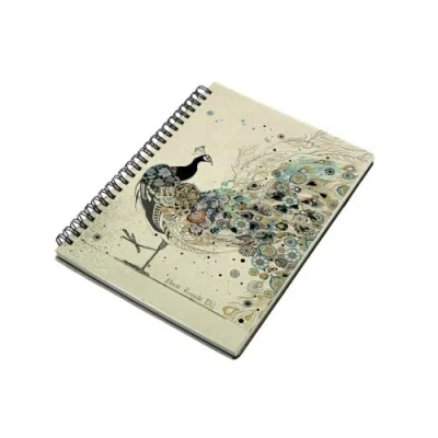 Image of Peacock A6 Spiral Bound Notebook Bug Art