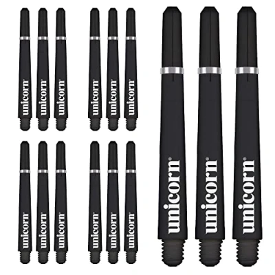 Image of Unicorn Dart Shafts Gripper 4 Value Pack Durable Polycarbonate 15 Stems Black Medium 41mm