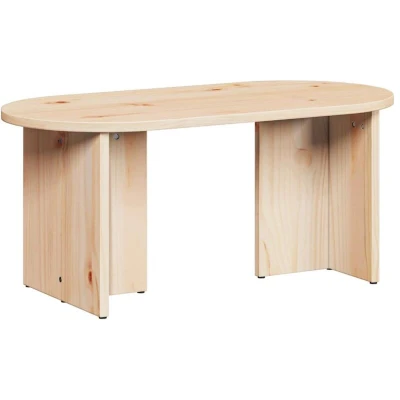 Image of vidaXL Coffee Table Natural 80 x 39.5 35 cm Solid pine wood