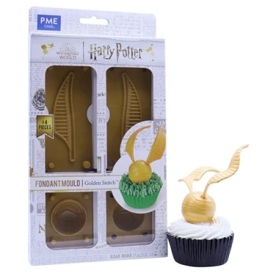 Image of PME Harry Potter Fondant Mould, Set of 4, Quidditch Golden Snitch