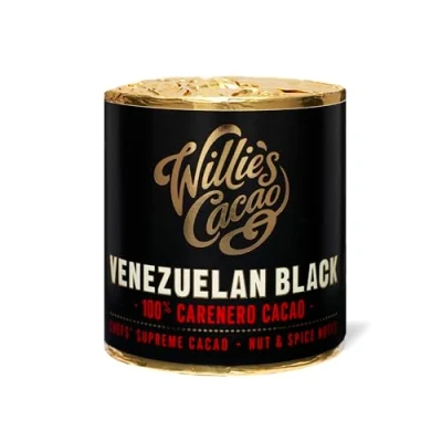 Image of Willie&#039;s Cacao 100% Venezuelan Black Carenero 180g Nutty spicy notes For cooking, baking, drinks Vegan &amp; No Added Sugar