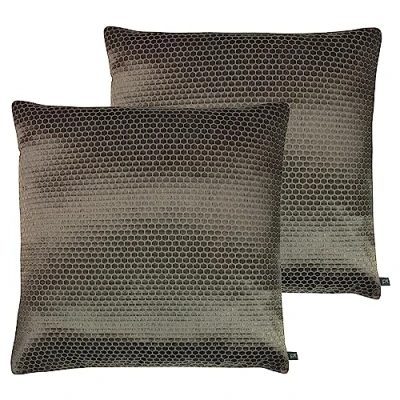 Image of Prestigious Textiles Emboss Metallic Polyester Filled Cushion Twin Pack,55 x 55cm