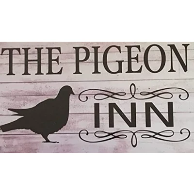 Image of Decor Pigeon Inn Bird Decoration Pub Plaquech Spring 8x6 in Tin Sign Home Art Metal Signs Wall Poster
