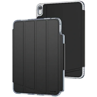 Image of Tech21 EvoFolio case for iPad 10th Gen Impact protection Multi angle viewing Black