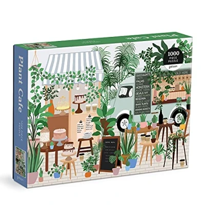 Image of Galison 9780735371903 Plant Café Jigsaw Puzzle, Multicoloured, 1000 Pieces