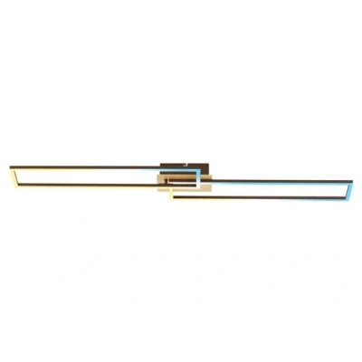 Image of BRILONER Lights Ceiling Light LED, Dimmable, LED with Remote Control, Frame, Colour Temperature Adjustable, Gold Brown, 1100 x 248 78 mm