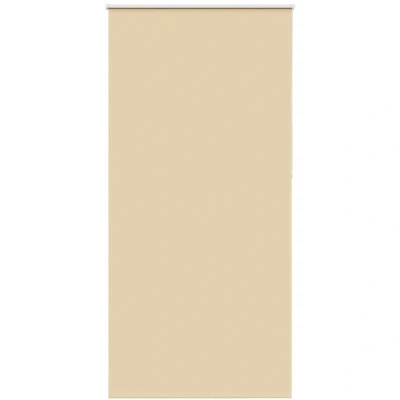 Image of vidaXL Roller Blind Blackout Beige 105x210 cm Fabric Width 100.7 Polyester