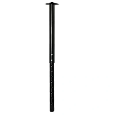 Image of QLLY Adjustable Round Desk Leg, 60 100cm / 24 40 inch, Home Office DIY Metal Table Furniture Leg Set (1, Black)