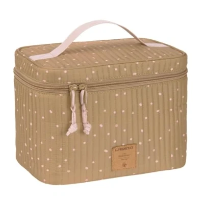 Image of LÄSSIG Baby Changing Table Organiser Nappy to Go/Casual Nursery Caddy Go Dots Curry