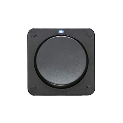 Image of Knightsbridge OP2 Outdoor Weatherproof Single Switch, Black, 66.0 mm*90.0 mm