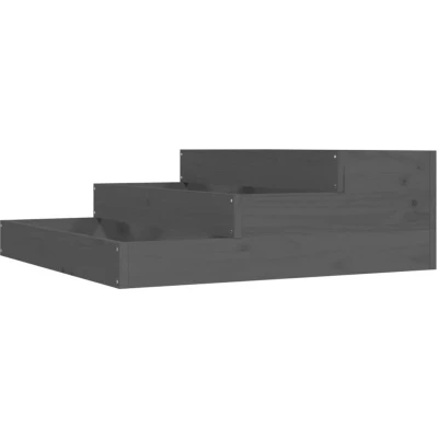 Image of vidaXL Planter Grey 78x78x27 cm Solid Wood Pine