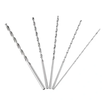 Image of Spiral Drill Bit,ANGGREK 5 Pieces Extra Long Bits 2mm 3mm Bit Wood HSS 4mm 5mm Straight Shank Twist for Metal Power Tools
