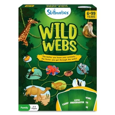 Image of Skillmatics Board Game Wild Webs, Animal Learning Game, Gifts, Family Friendly Games for Ages 6 and Up