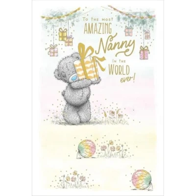 Image of Me To You Tatty Teddy Cute Birthday Card Amazing Nanny Official Collection