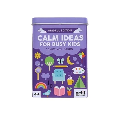 Image of Petit Collage: Calm Ideas For Busy Kids 50 your child to Down Pick a Card Out of the Tin New Activity Ages 4+: Mindful Edition
