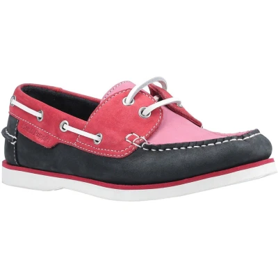 Image of Hush Puppies Women&#039;s Hattie Boat Shoes, Pink (Pnk/Nv Pnk/Nv), 4 UK