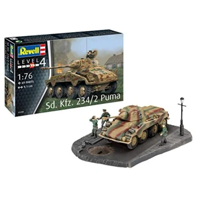 Image of Revell 03288 Sd.Kfz. 234/2 Puma 1:76 Scale Unbuilt/Unpainted Plastic Model Kit