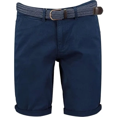 Image of GEO Norway Geographical Beach Men Chino Shorts/Bermuda Shorts Cotton Trousers, Boys/Men&#039;s Clothing for Summer and Bermuda Shorts, Marine, L