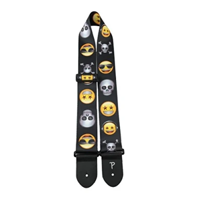 Image of Perri&#039;s Leathers LPCPE 8219 2.5&quot; Heat Transfer Emoji Guitar Strap