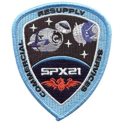 Image of Klicnow CRS SpaceX 21 Embroidered Patch 11cm x 9cm