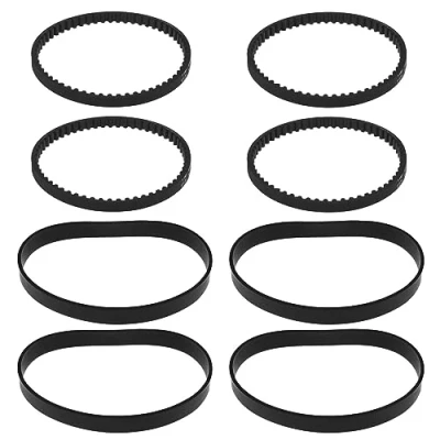 Image of YINETTECH 4 Sets Vacuum Cleaner Belt Replacements Compatible with Bissell ProHeat 2X 0150621 &amp; 2150628 Rubber Pump and Roller Brush