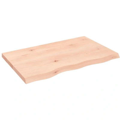 Image of vidaXL Table Top 80x50x(2 4) cm Untreated Solid Wood Oak