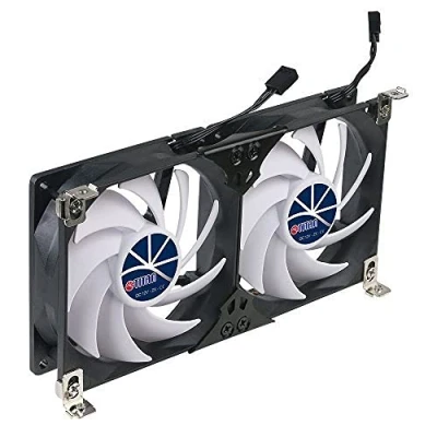 Image of TITAN 12V DC IP55 Waterproof Double Rack Mount Ventilation Cooling Fan with Timer and Speed Controller TTC SC22 (90mm)