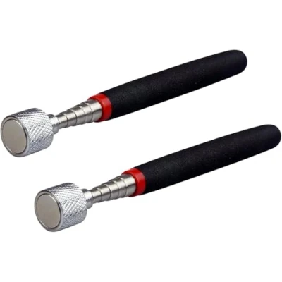Image of SE 30 Inch Telescopic Magnetic Pick Up Tools with 15 lb Pull Capacity, 2 Pack Extendable Stainless Steel Shaft, Cushioned Grip 8036TM NEW