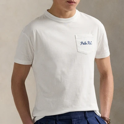 Image of Polo Ralph Lauren Custom Slim Fit Back Logo Bear Cotton T Shirt L