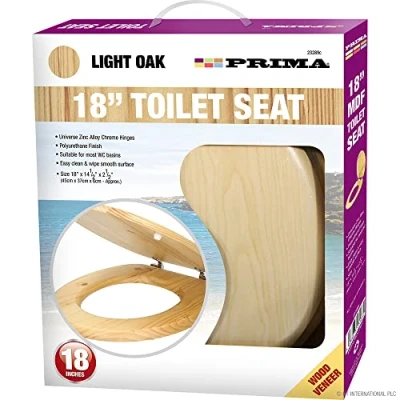 Image of 45cm(18&quot;) Wooden Toilet Seat Light Oak 23289C