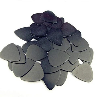Image of Brussel 10 Pcs Musical Accessories Black Celluloid Acoustic Guitar Picks 0.5mm Plectrums Unique Gift Random