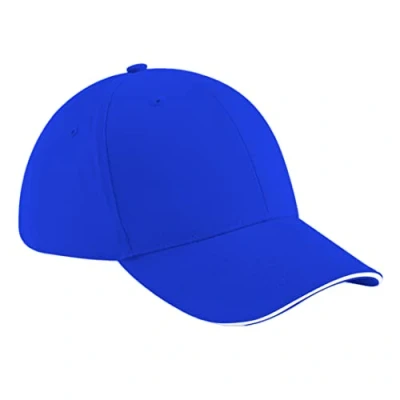 Image of Beechfield Unisex B020 Athleisure 6 Panel Cap, Blue/White, One Size