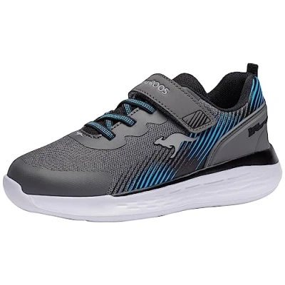 Image of KangaROOS Unisex KQ Unique EV Sneaker, Steel Grey/Sky, 3 UK